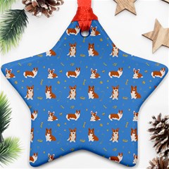 Cute Corgi Dogs Ornament (star) by SychEva