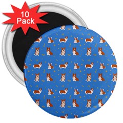 Cute Corgi Dogs 3  Magnets (10 Pack)  by SychEva