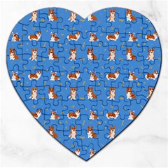 Cute Corgi Dogs Jigsaw Puzzle (heart) by SychEva