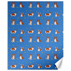 Cute Corgi Dogs Canvas 11  X 14  by SychEva