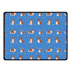 Cute Corgi Dogs Fleece Blanket (small) by SychEva