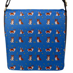 Cute Corgi Dogs Flap Closure Messenger Bag (s) by SychEva