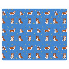 Cute Corgi Dogs Double Sided Flano Blanket (medium)  by SychEva