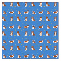 Cute Corgi Dogs Large Satin Scarf (square) by SychEva