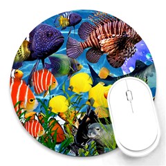 Ocean Deep Cropped Round Mousepads by impacteesstreetwearcollage