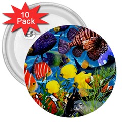 Ocean Deep Cropped 3  Buttons (10 Pack)  by impacteesstreetwearcollage