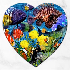 Ocean Deep Cropped Jigsaw Puzzle (heart) by impacteesstreetwearcollage