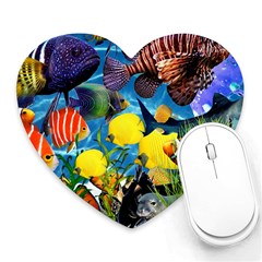 Ocean Deep Cropped Heart Mousepads by impacteesstreetwearcollage