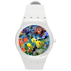 Ocean Deep Cropped Round Plastic Sport Watch (m) by impacteesstreetwearcollage