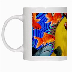 Swimming With The Fishes White Mugs by impacteesstreetwearcollage