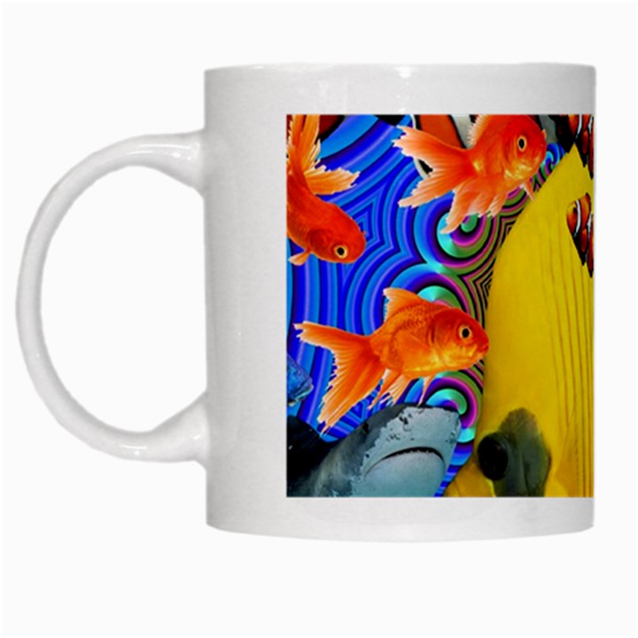 Swimming With The Fishes White Mugs