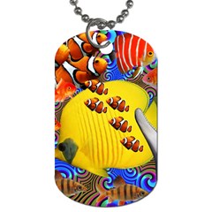 Swimming With The Fishes Dog Tag (two Sides) by impacteesstreetwearcollage