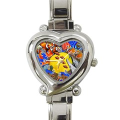 Swimming With The Fishes Heart Italian Charm Watch by impacteesstreetwearcollage