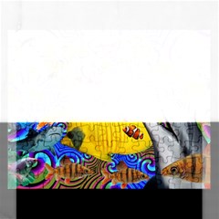 Swimming With The Fishes Rectangular Jigsaw Puzzl by impacteesstreetwearcollage