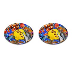 Swimming With The Fishes Cufflinks (oval) by impacteesstreetwearcollage