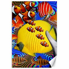 Swimming With The Fishes Canvas 20  X 30  by impacteesstreetwearcollage