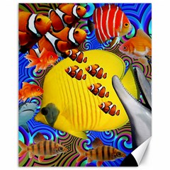 Swimming With The Fishes Canvas 11  X 14  by impacteesstreetwearcollage