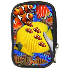 Swimming With The Fishes Compact Camera Leather Case by impacteesstreetwearcollage