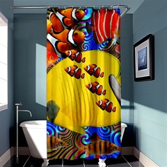 Swimming With The Fishes Shower Curtain 36  X 72  (stall)  by impacteesstreetwearcollage