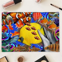 Swimming With The Fishes Cosmetic Bag (xxl) by impacteesstreetwearcollage