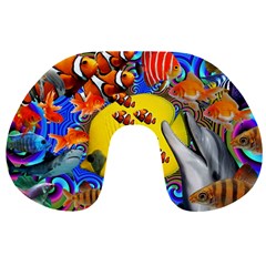 Swimming With The Fishes Travel Neck Pillow by impacteesstreetwearcollage