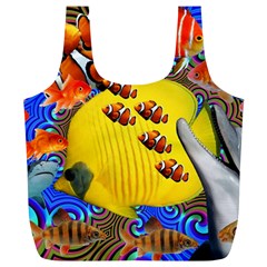 Swimming With The Fishes Full Print Recycle Bag (xl) by impacteesstreetwearcollage