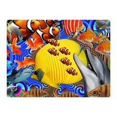 Swimming With The Fishes Double Sided Flano Blanket (mini)  by impacteesstreetwearcollage