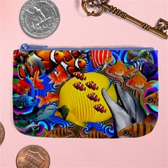 Swimming With The Fishes Large Coin Purse by impacteesstreetwearcollage