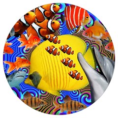 Swimming With The Fishes Round Trivet by impacteesstreetwearcollage