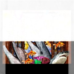 Outside The Window-swimming With Fishes Rectangular Jigsaw Puzzl