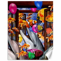 Outside The Window-swimming With Fishes Canvas 12  X 16  by impacteesstreetwearcollage