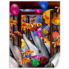 Outside The Window-swimming With Fishes Canvas 36  X 48  by impacteesstreetwearcollage