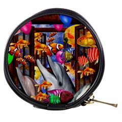 Outside The Window-swimming With Fishes Mini Makeup Bag