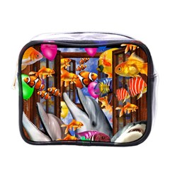 Outside The Window-swimming With Fishes Mini Toiletries Bag (one Side) by impacteesstreetwearcollage