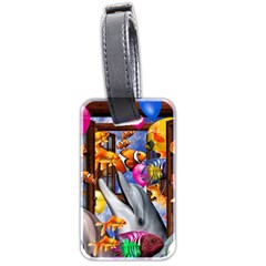 Outside The Window-swimming With Fishes Luggage Tag (two sides)