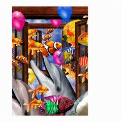 Outside The Window-swimming With Fishes Small Garden Flag (Two Sides)