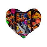 Outside The Window-swimming With Fishes Standard 16  Premium Heart Shape Cushions Front