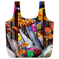 Outside The Window-swimming With Fishes Full Print Recycle Bag (xl) by impacteesstreetwearcollage