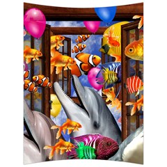 Outside The Window-swimming With Fishes Back Support Cushion