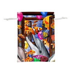 Outside The Window-swimming With Fishes Lightweight Drawstring Pouch (s) by impacteesstreetwearcollage