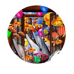 Outside The Window-swimming With Fishes Mini Round Pill Box (Pack of 3)