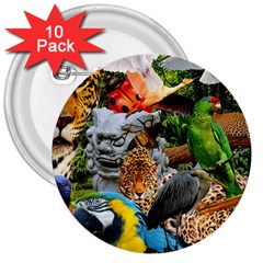 Amazonia 3  Buttons (10 Pack)  by impacteesstreetwearcollage