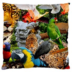 Amazonia Large Cushion Case (two Sides) by impacteesstreetwearcollage