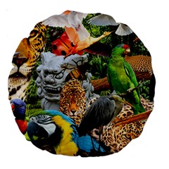 Amazonia Large 18  Premium Round Cushions by impacteesstreetwearcollage