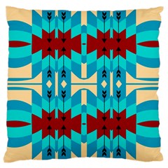 Shapes Rows Large Cushion Case (two Sides) by LalyLauraFLM