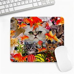 Aquarium Life Cropped Large Mousepads by impacteesstreetwearcollage