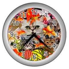 Aquarium Life Cropped Wall Clock (silver) by impacteesstreetwearcollage