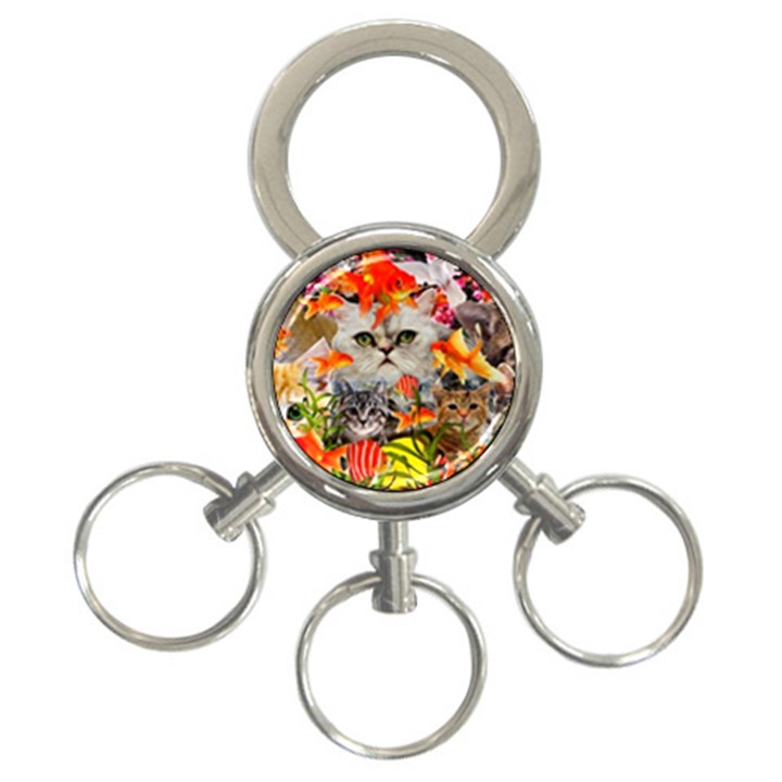 Aquarium Life Cropped 3-Ring Key Chain