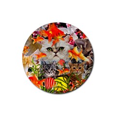 Aquarium Life Cropped Rubber Coaster (round) 