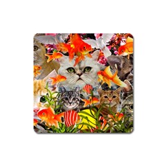 Aquarium Life Cropped Square Magnet by impacteesstreetwearcollage